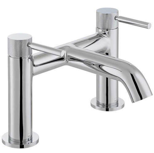 Additional image for Bath Filler Tap With Knurled Accents (Chrome).