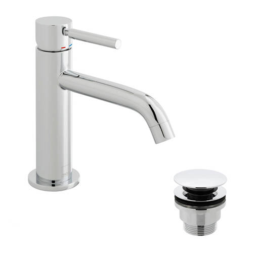 Additional image for Slimline Mono Basin Mixer Tap With Waste (Chrome Handle).