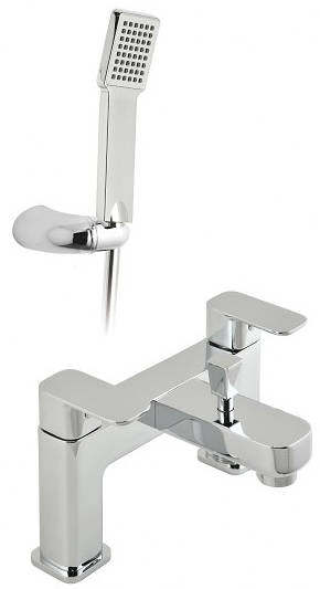 Additional image for Bath Shower Mixer Tap With Shower Kit & Lever Handles (2 Hole).