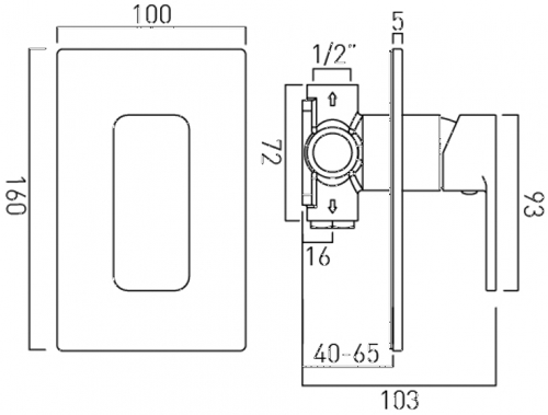 Additional image for Concealed Manual Shower Valve (1 Outlet).