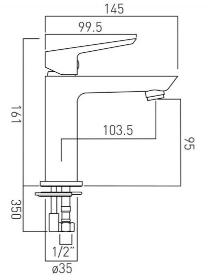 Additional image for Mini Basin Mixer Tap (Chrome).