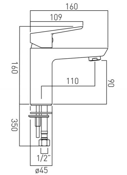 Additional image for Basin Mixer Tap (Chrome).