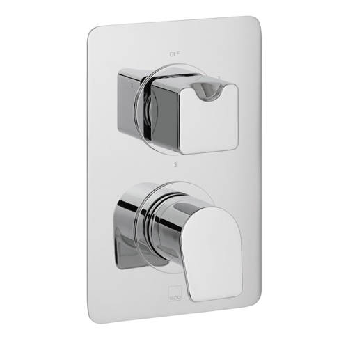 Additional image for Thermostatic Shower Valve With 3 Outlets (Chrome).