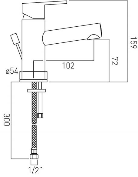 Additional image for Mono Basin Mixer Tap With Pop Up Waste (Chrome).