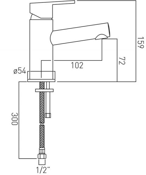 Additional image for Mono Basin Mixer Tap (Chrome).