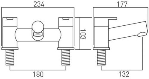 Additional image for Extended Basin & Bath Filler Taps Pack (Chrome).