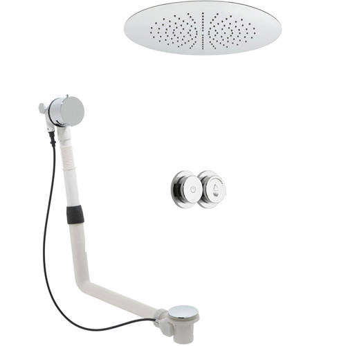 Additional image for SmartDial Thermostatic Shower With Round Head & Bath Filler.