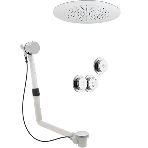 Additional image for SmartDial Thermostatic, Round Head, Bath Filler & Remote.