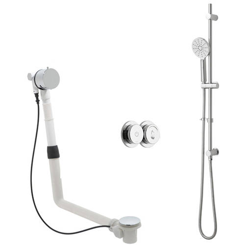 Additional image for SmartDial Thermostatic Shower With Slide Rail Kit & Bath Filler.