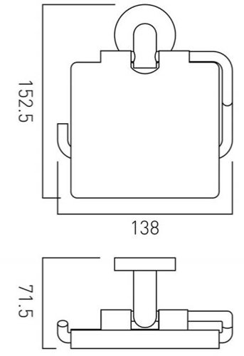 Additional image for Covered Toilet Roll Holder (Chrome).