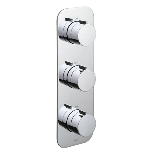 Additional image for Thermostatic Shower Valve With 2 Outlets (Chrome).