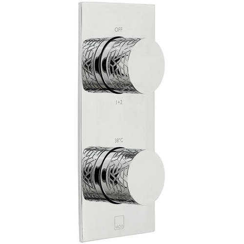 Additional image for Thermostatic Shower Valve With 2 Outlets (Chrome).