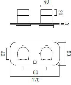 Additional image for Thermostatic Shower Valve With 1 Outlet (Chrome).