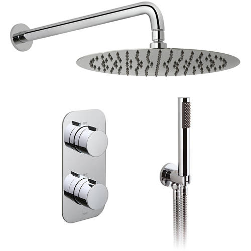 Additional image for Thermostatic Shower Set With 2 Outlets (Chrome).