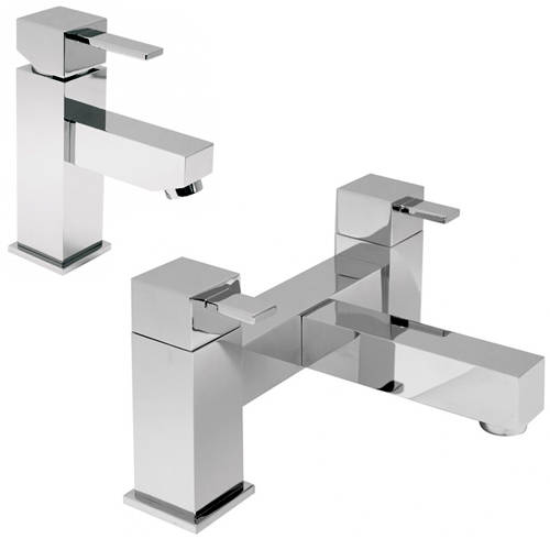 Additional image for Bath Filler & Basin Mixer Taps Pack (Chrome).