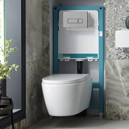 Additional image for Frame For Wall Hung Pans With Dual Flush Cistern (505x1080mm).