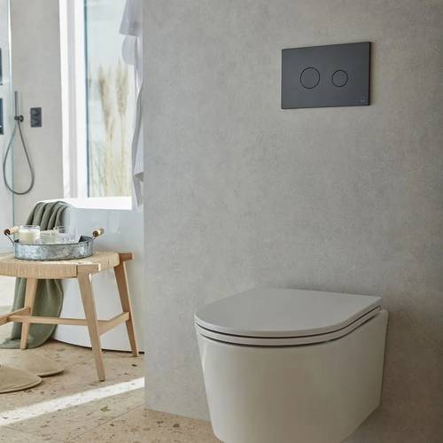 Additional image for Flush Plate With Round Buttons (Pewter).
