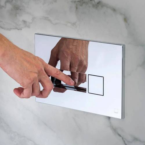 Additional image for Flush Plate With Square Buttons (Chrome).