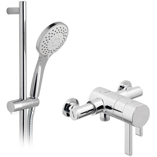 Additional image for Exposed Thermostatic Shower Valve & Rail Kit.