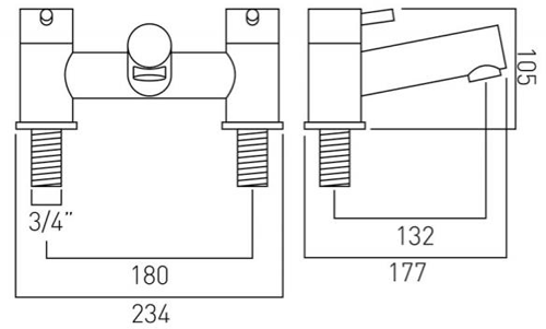 Additional image for Basin & Bath Filler Tap Pack (Chrome).