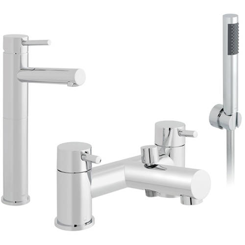 Additional image for Extended Basin & Bath Shower Mixer Tap Pack (Chrome).