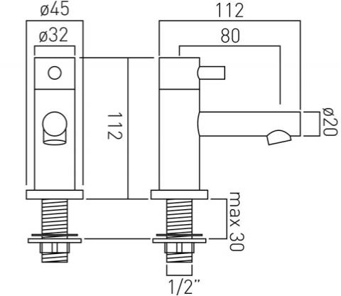 Additional image for Pillar Basin Taps (Chrome).