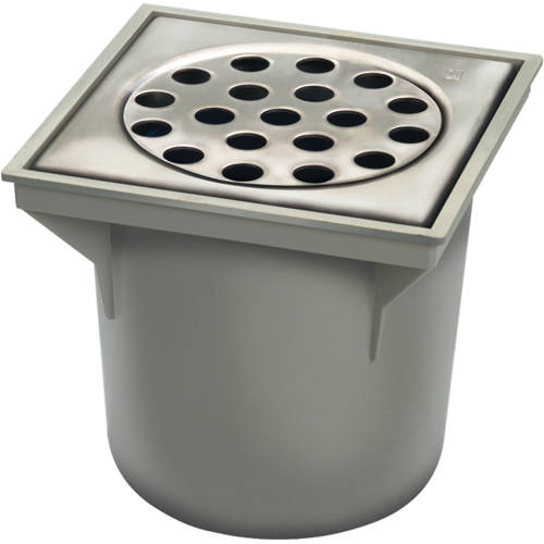 Additional image for ABS Drain 200x200mm (Brushed Stainless Steel Grate).