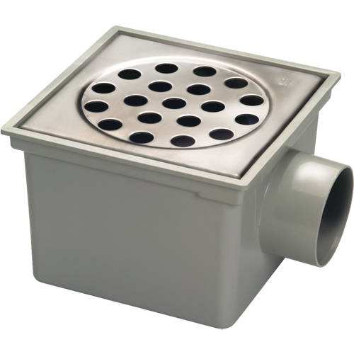 Additional image for ABS Drain 200x200mm (Brushed Stainless Steel Grate).