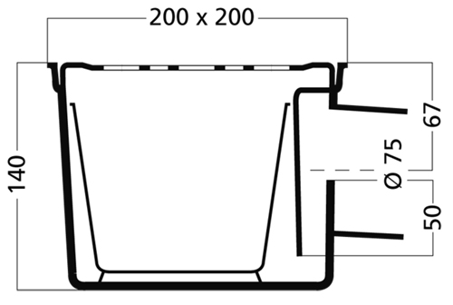 Additional image for ABS Drain 200x200mm (Brushed Stainless Steel Grate).