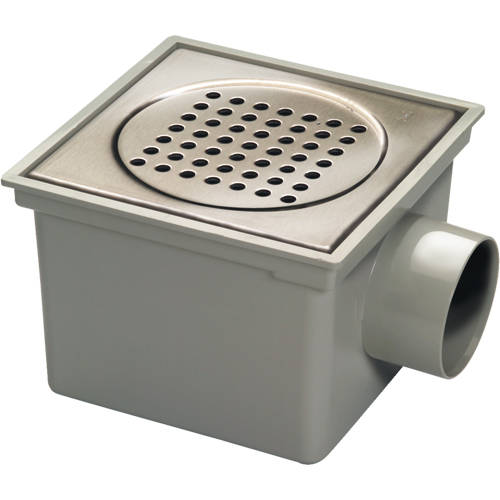 Additional image for ABS Drain 200x200mm (Brushed Stainless Steel Grate).