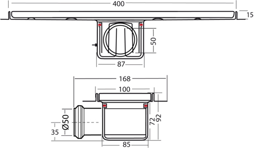 Additional image for Standard Shower Channel 400x100mm (S Steel).