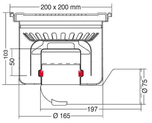 Additional image for Commercial Drain 200x200mm (S Steel).