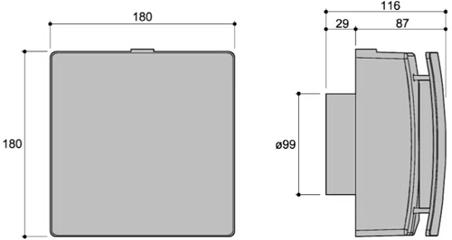 Additional image for Low Voltage Extractor Fan 3 Speeds (Timer, Humidistat & Cord).