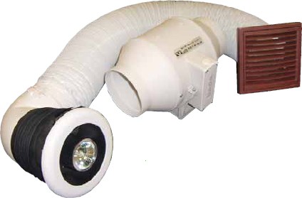 Shower Extractor Fan Kit With Light And Timer 100mm Vectaire Additional Image For Shower Extractor Fan Kit With Light And Timer 100mm