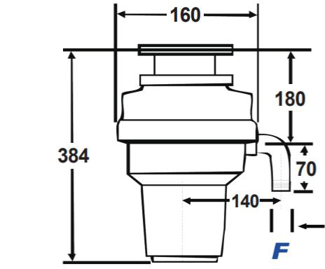 Additional image for Medium Duty Waste Disposal Unit (0.5HP, Continuous Feed).