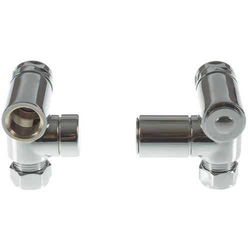 Additional image for Dual Fuel Corner Radiator Valves (Chrome).