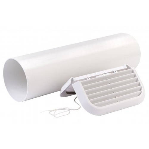 Additional image for Easy Fit Extractor Fan Wall Kit With White Grill (100mm).