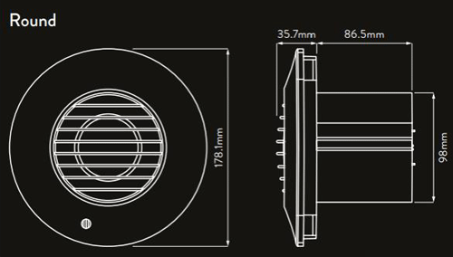 Additional image for Extractor Fan With Timer & Kit (100mm).