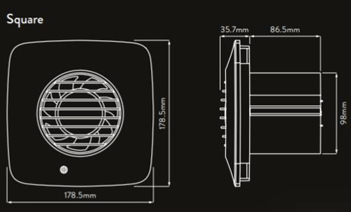 Additional image for Extractor Fan With Timer & Kit (100mm).