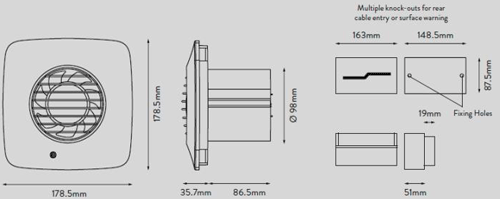 Additional image for 12v Standard Extractor Fan & Kit (100mm).