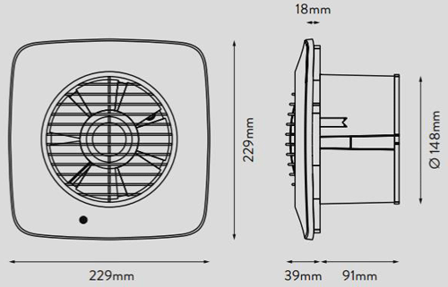 Additional image for Standard Extractor Fan (150mm).