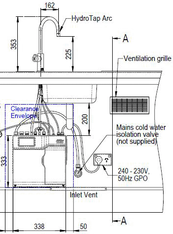 Additional image for Filtered Boiling & Chilled Tap (41 - 60 People, Bright Chrome).