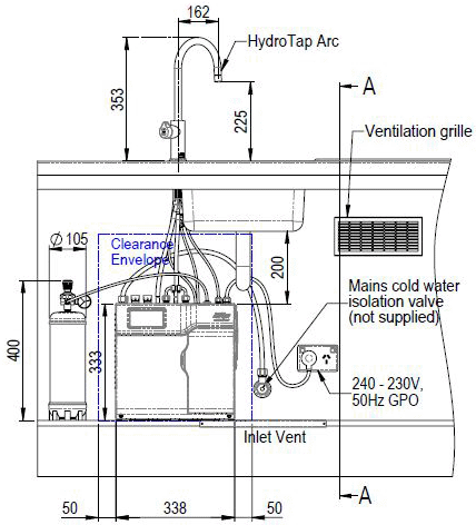 Additional image for Boiling, Chilled & Sparkling Tap (41 - 60 People, Bright Chrome).