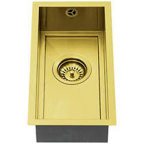 1810 Axix Uno SOS Undermount Kitchen Sink (190x400mm, Gold Brass).