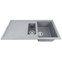 1810 Bladeduo 150i Inset 1.5 Bowl Kitchen Sink (1000x500, Metallic Grey).