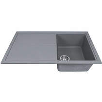 1810 Bladeuno 860i Inset 1.0 Bowl Kitchen Sink (860x500, Metallic Grey).