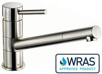 1810 Pluie Single Lever Kitchen Tap (Brushed Steel).