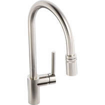 Abode Ratio Single Lever Pull Out Kitchen Tap (Brushed Nickel).