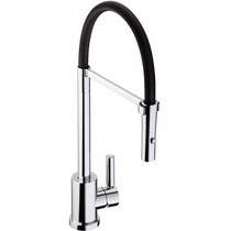 Abode Atlas Professional Kitchen Tap With Lever Handle (Chrome & Black).
