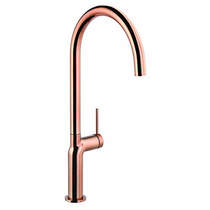 Abode Tubist Single Lever Kitchen Tap (Polished Copper).